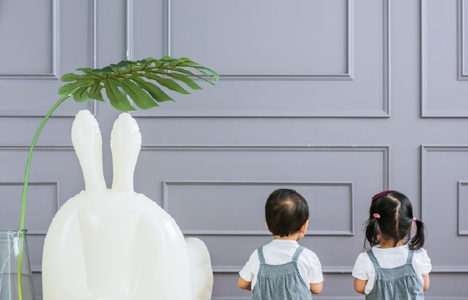 Rabbit-Shaped Inflatable Chair for Kids