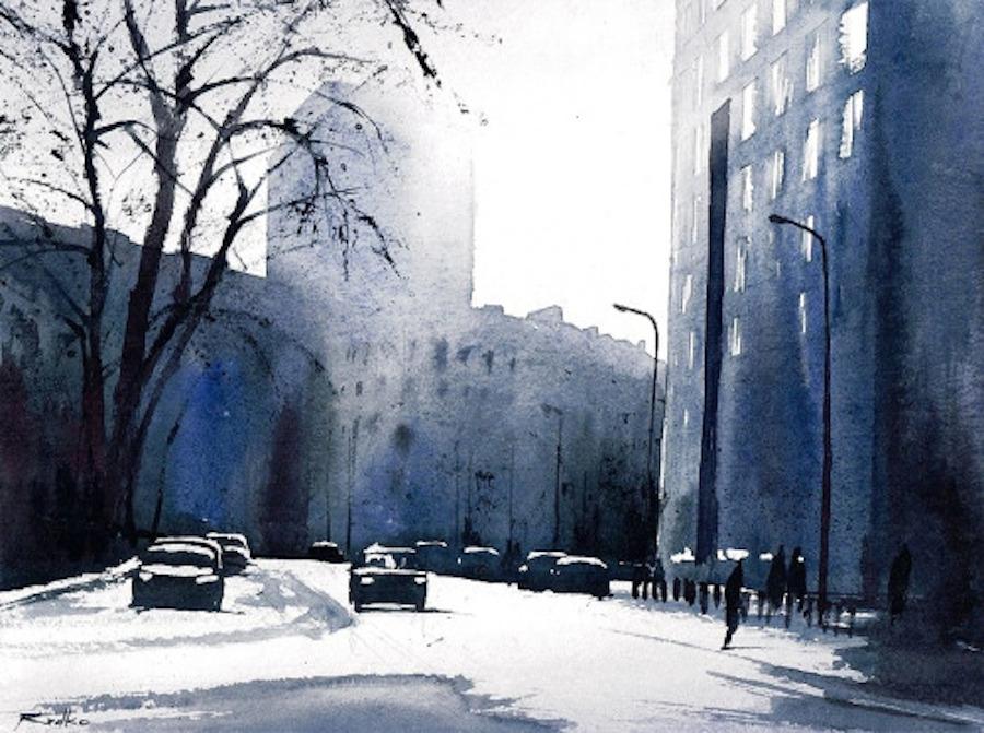 Beautiful Watercolor Cityscapes by Rafal Rudko-0