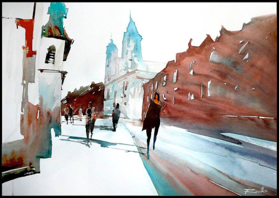 Beautiful Watercolor Cityscapes by Rafal Rudko-3