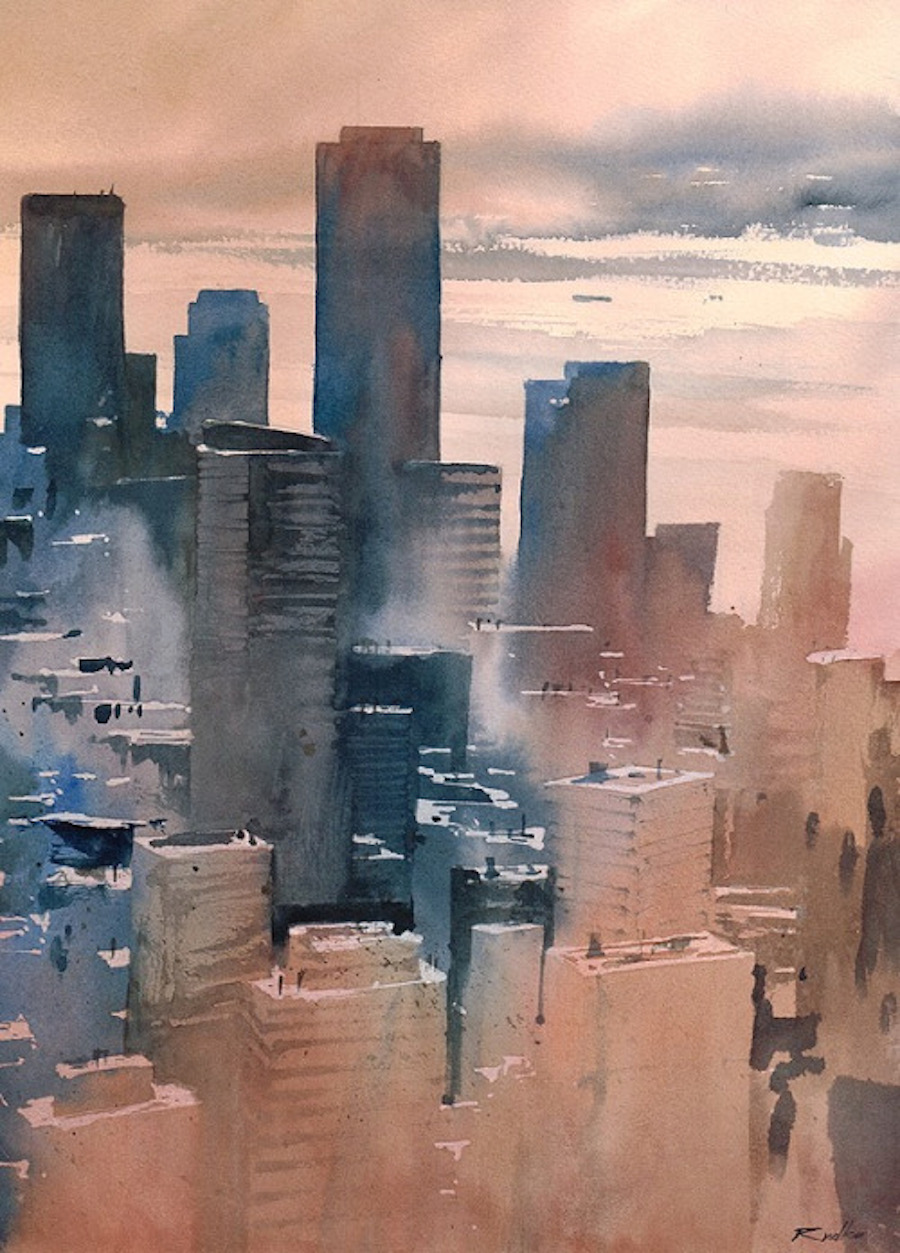 Beautiful Watercolor Cityscapes by Rafal Rudko-4