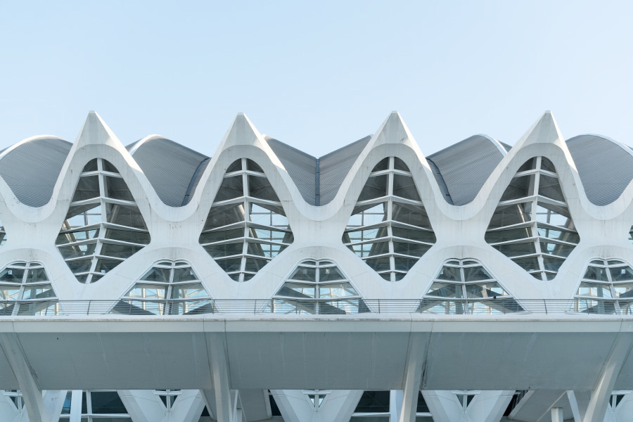 Bewitching White and Sky Blue Architecture Photography-2