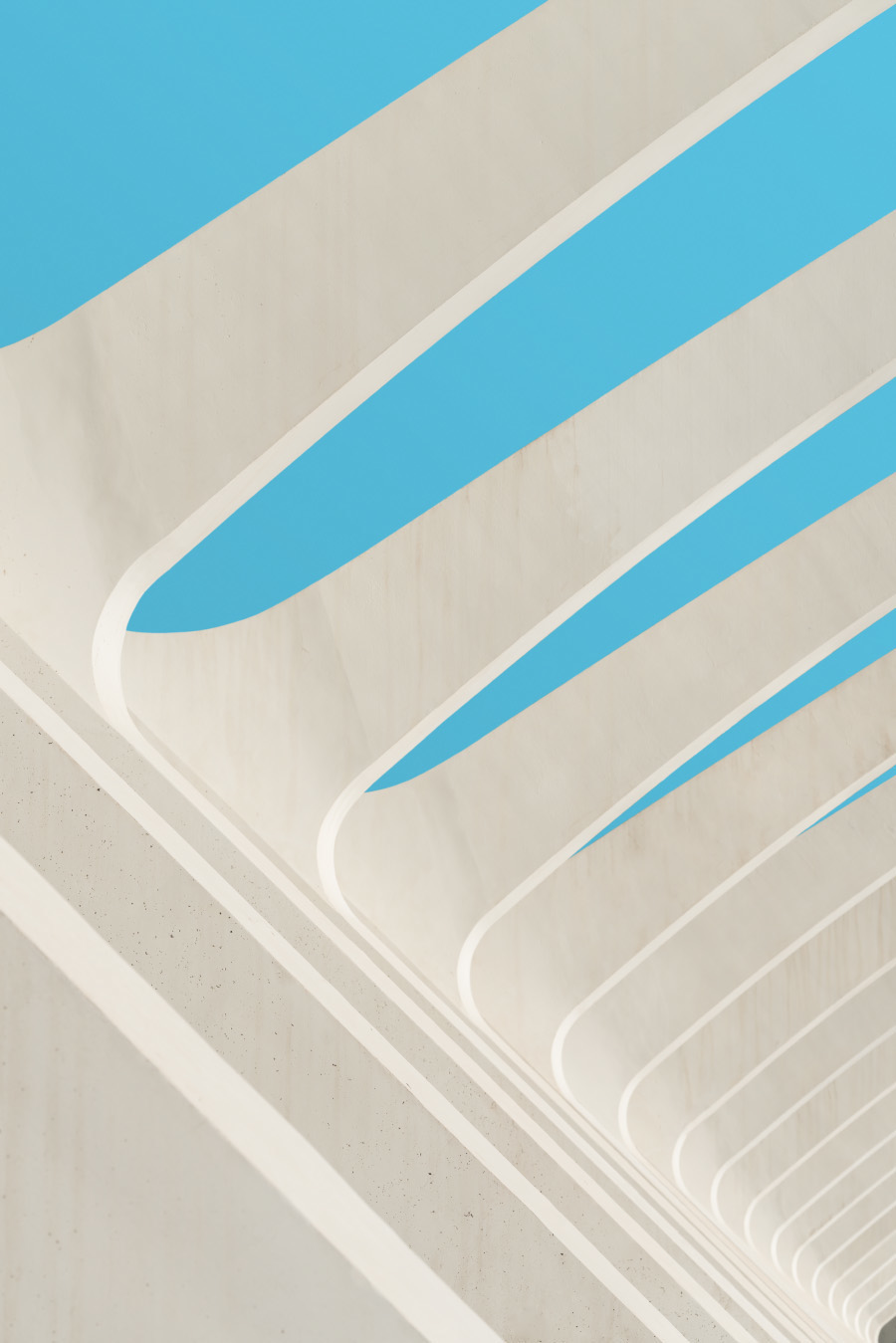 Bewitching White and Sky Blue Architecture Photography-3
