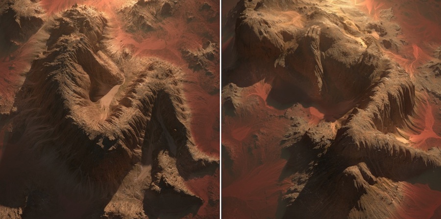 Crazy Mountain Photomontages of Mars-0
