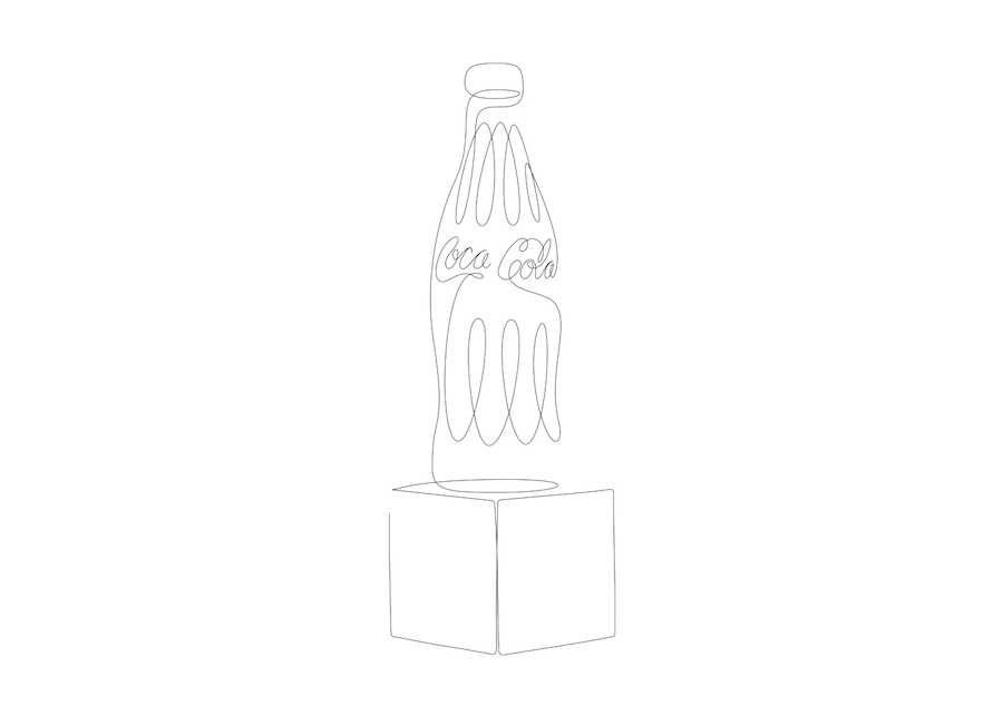 Daily and Pop Culture Objects Drawn with One Line-8