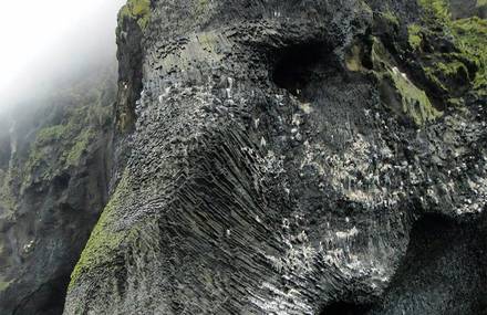 Naturally Erupted Elephant Rock in Iceland