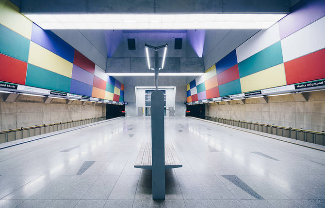 Focus on the Beauty of Symmetry in the Underground of Budapest