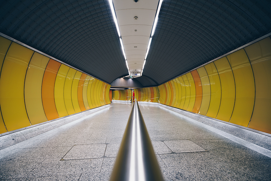 Focus on the Beauty of Symmetry in the Underground of Budapest-2