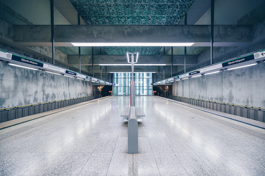 Focus on the Beauty of Symmetry in the Underground of Budapest-9