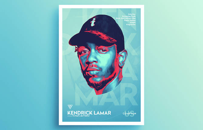 Great Digital Neon Portraits of Famous Artists