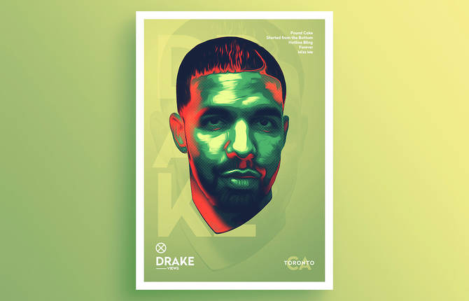 Great Digital Neon Portraits of Famous Artists