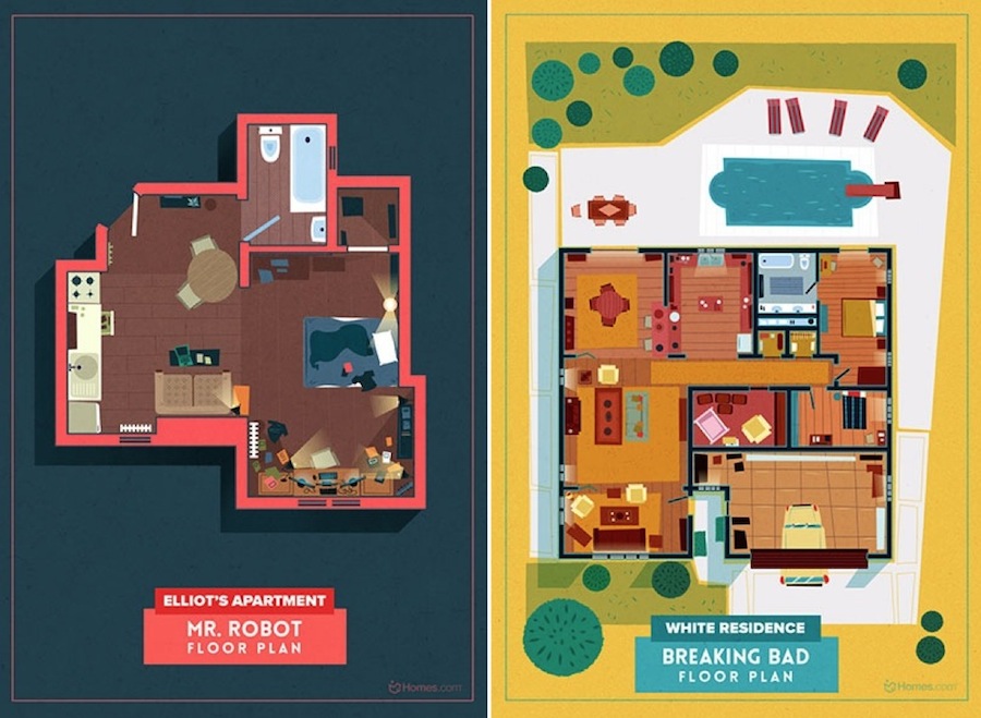Home Floor Plans of Famous TV Shows-0