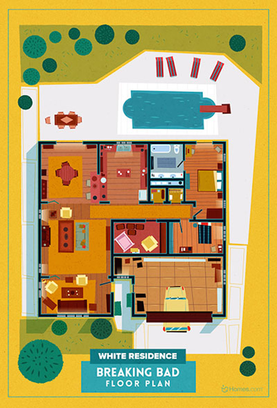 Home Floor Plans of Famous TV Shows-2