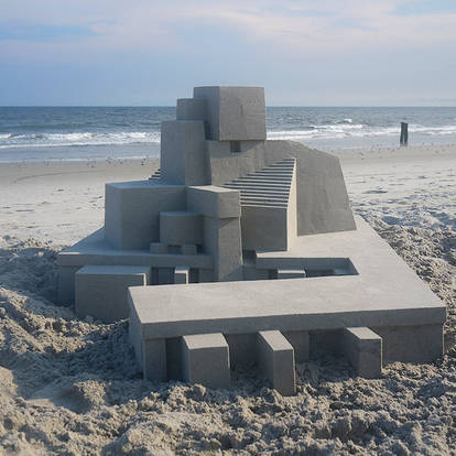 Mind-blowing Geometric Sandcastles by Calvin Seibert