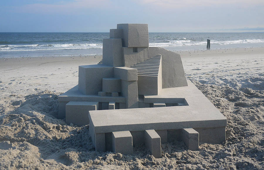 Mind-blowing Geometric Sandcastles by Calvin Seibert