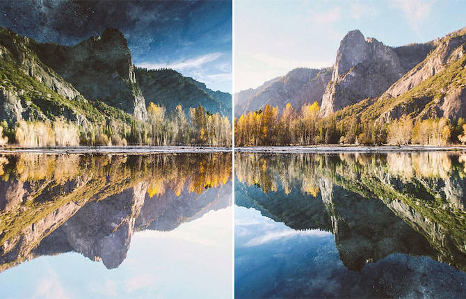Mind-blowing Upside Down Picture of Yosemite National Park