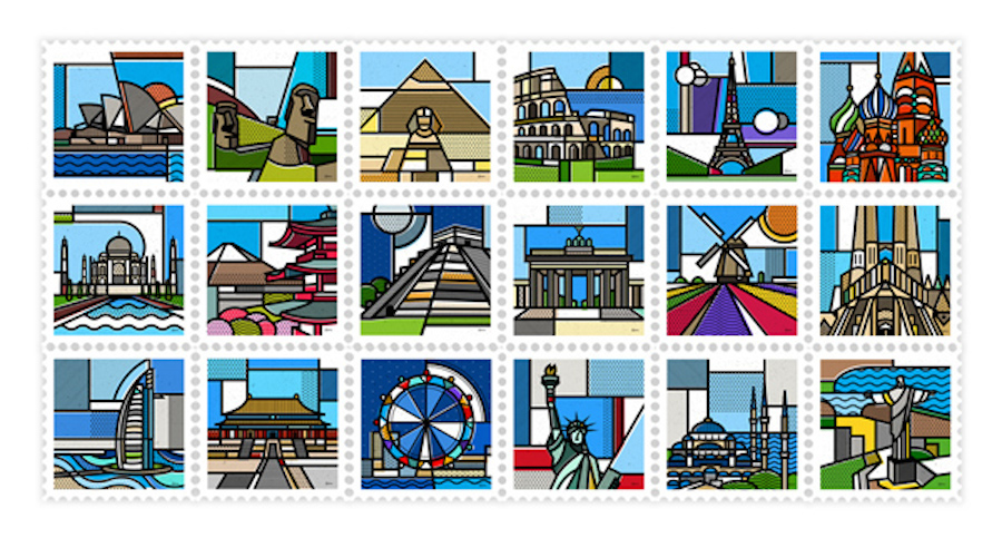 Nice Collection of Stamps From All Around the World-0