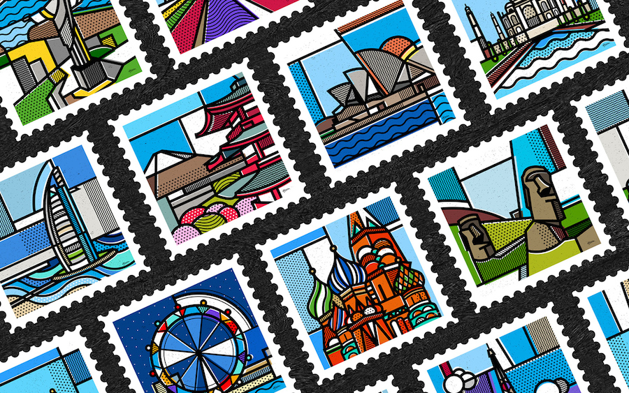 Nice Collection of Stamps From All Around the World-20