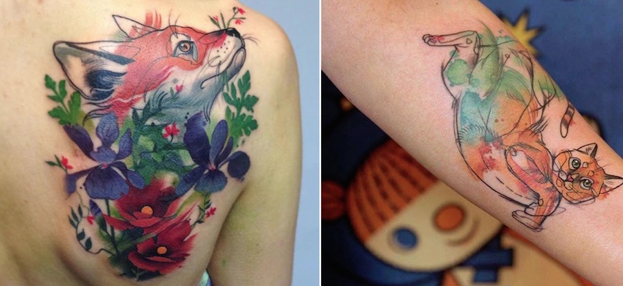 Nice Colorful Animal Tattoos-1