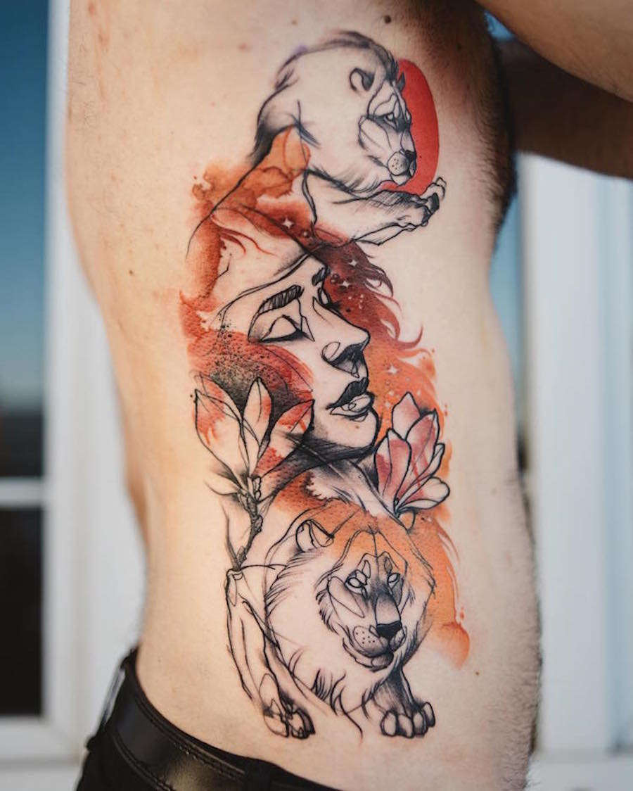 Nice Colorful Animal Tattoos-15