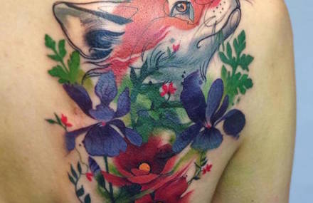 Nice Colorful Animal Tattoos