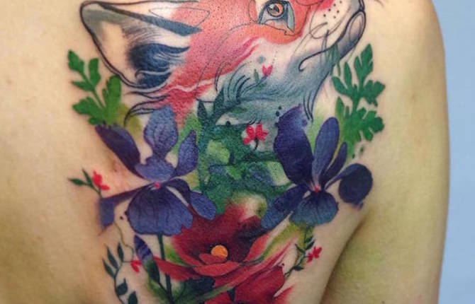 Nice Colorful Animal Tattoos