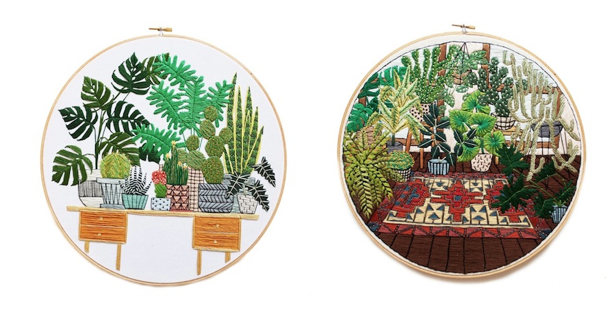 Plants and Daily Life Scenes Embroideries-1