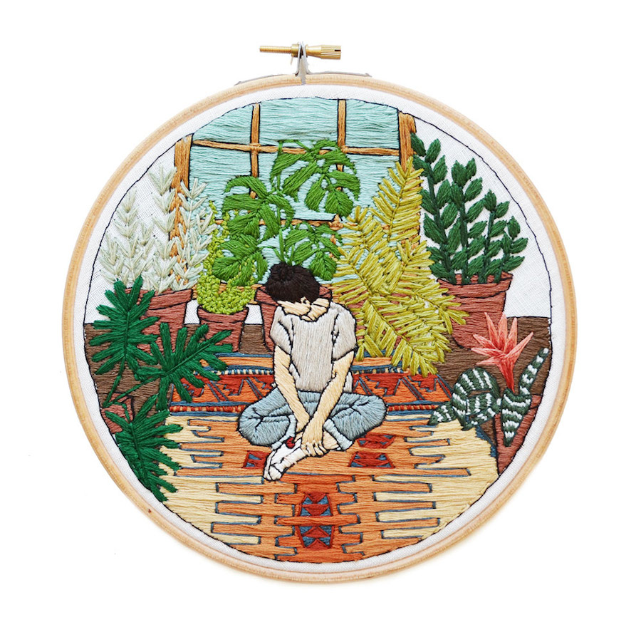 Plants and Daily Life Scenes Embroideries-11