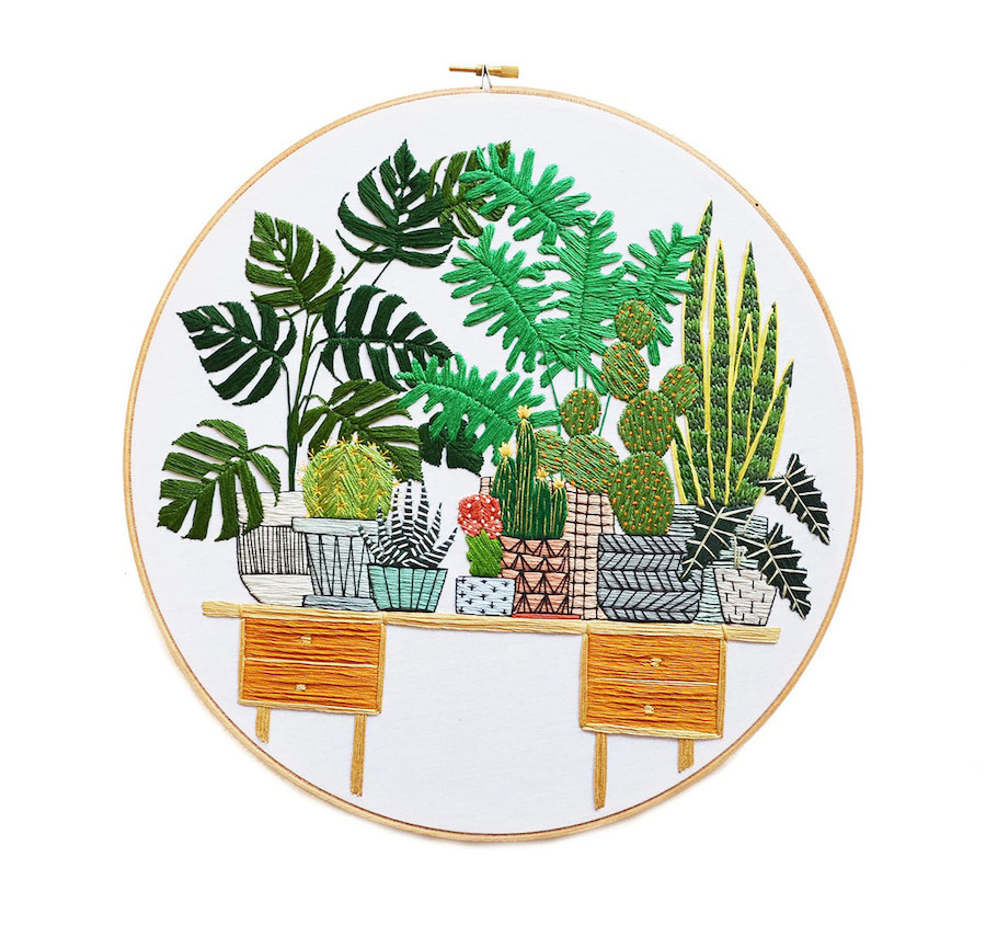 Plants and Daily Life Scenes Embroideries-4