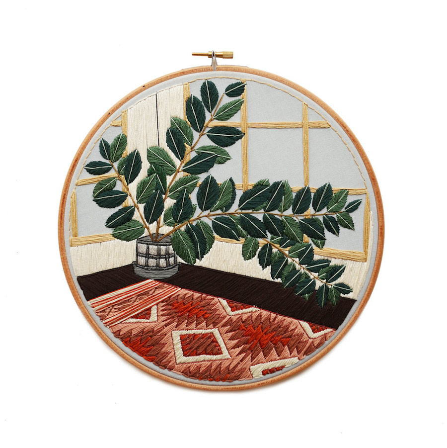 Plants and Daily Life Scenes Embroideries-7