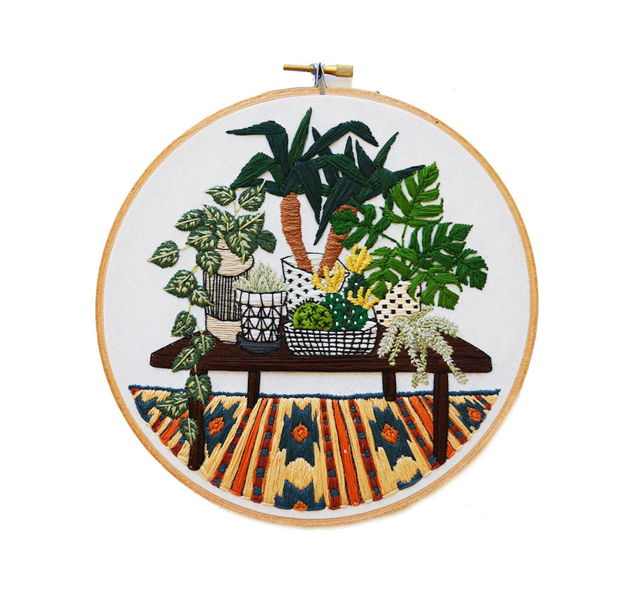 Plants and Daily Life Scenes Embroideries-8