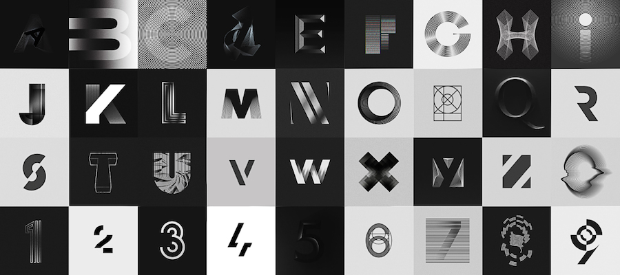 Superb Black and White Typography Project-0
