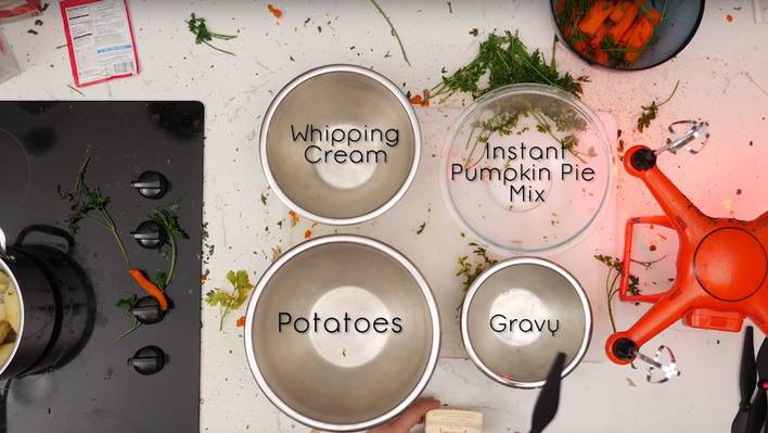 Funny Thanksgiving Cooking Video with a Drone