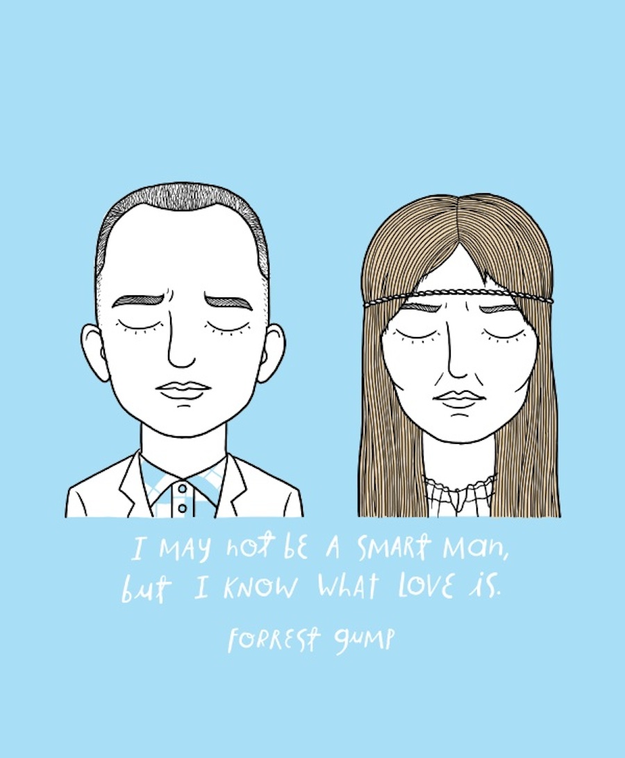 Touching Illustrations of Sad Movie Couples-15