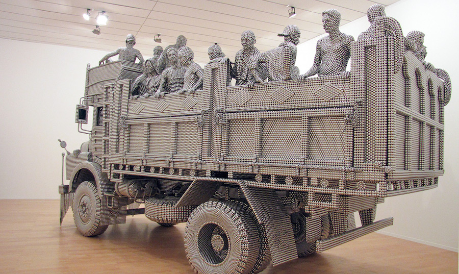 Truck Sculpture with Stainless Steel Balls-2