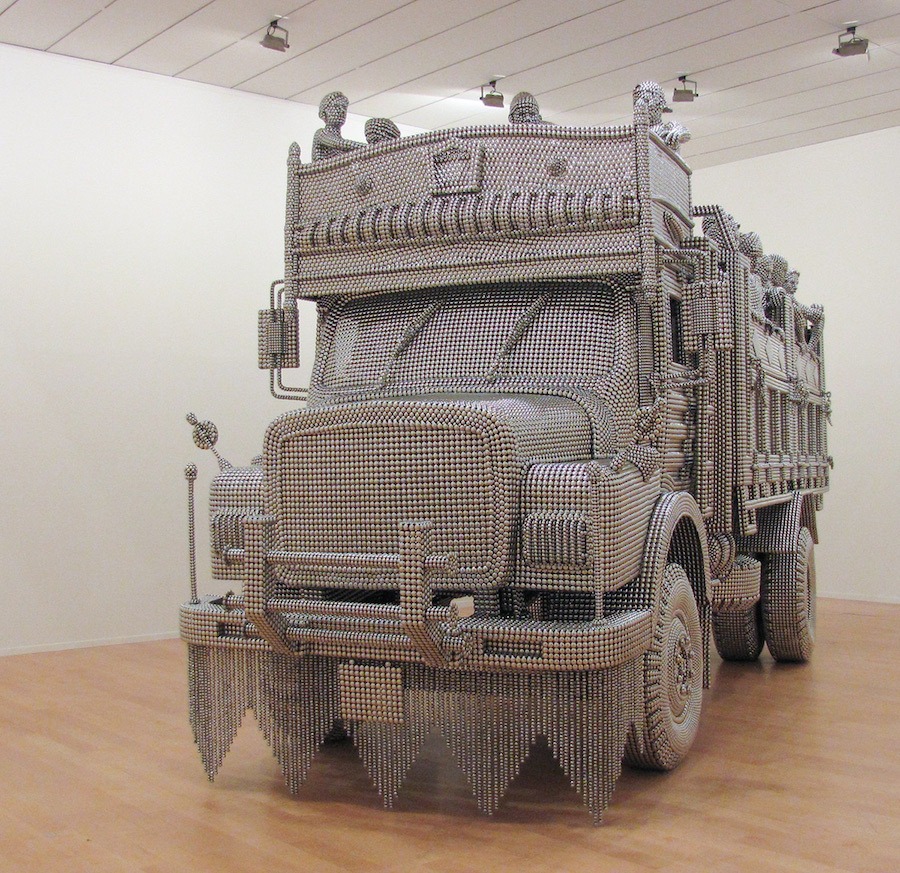 Truck Sculpture with Stainless Steel Balls-5