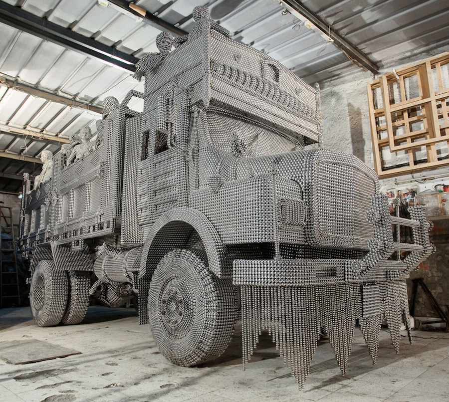 Truck Sculpture with Stainless Steel Balls-6