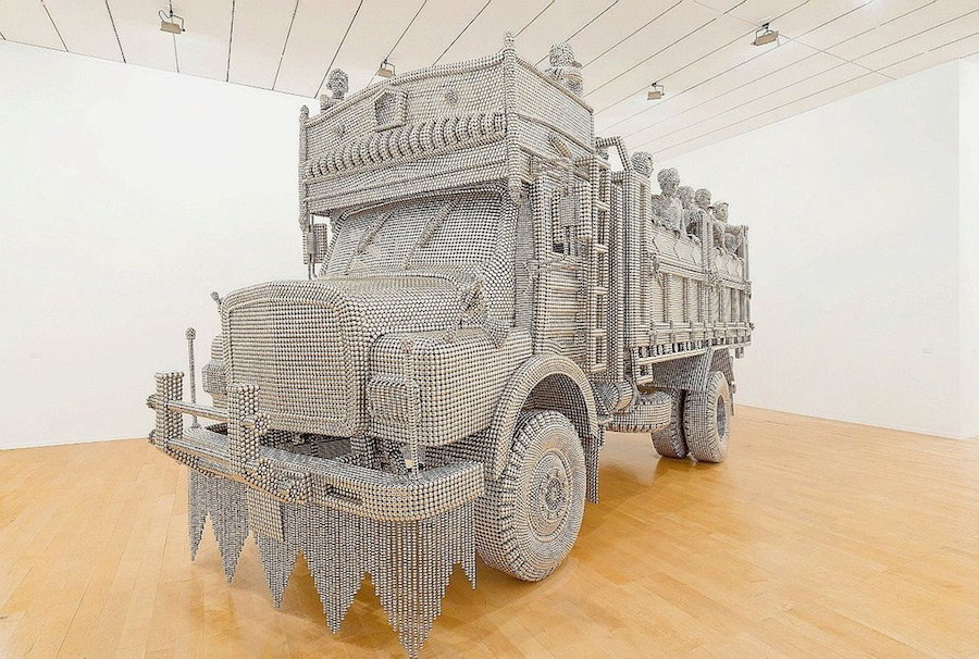Truck Sculpture with Stainless Steel Balls-8
