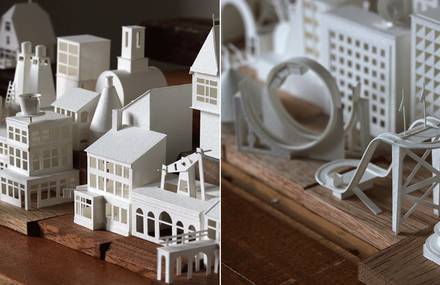 Clever Animated GIFs of a Giant City Built in Paper