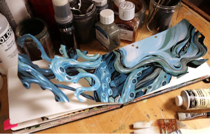 Beautiful Moleskine Transformed in Artworks by Dominic Damien