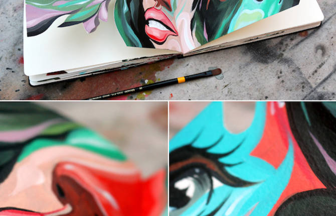 Beautiful Moleskine Transformed in Artworks by Dominic Damien