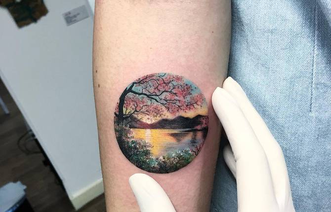 Poetic Circular Tattoos Paying Tribute to Nature