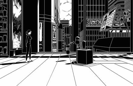 Animated Black & White Sci-fi Video for LORN