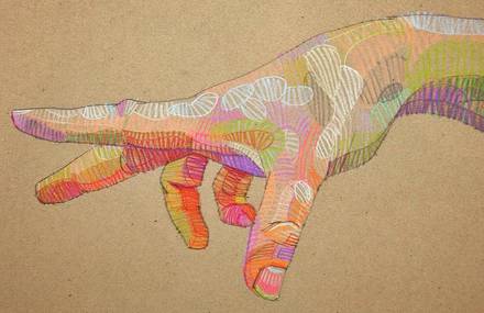 Colorful and Realistic Illustrations of Hands and Faces