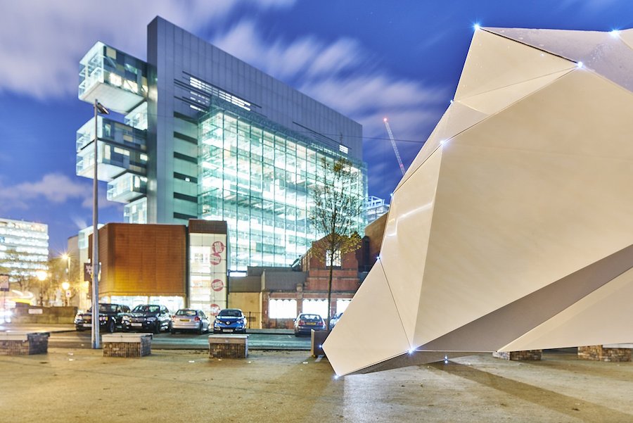 Giant Aluminium Polar Beat Statue in Manchester-8
