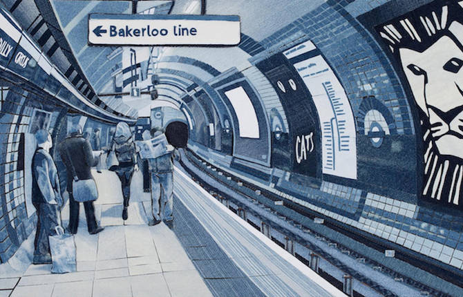 Incredible Murals Created with Denim Jeans