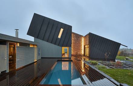 Ingenious Geometric House with Solar Panels in Norway
