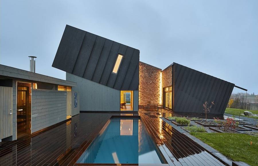 Ingenious Geometric House with Solar Panels in Norway