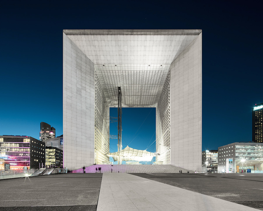 La Défense District in Paris at Night-1