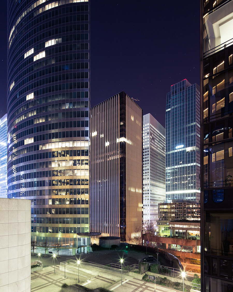 La Défense District in Paris at Night-10