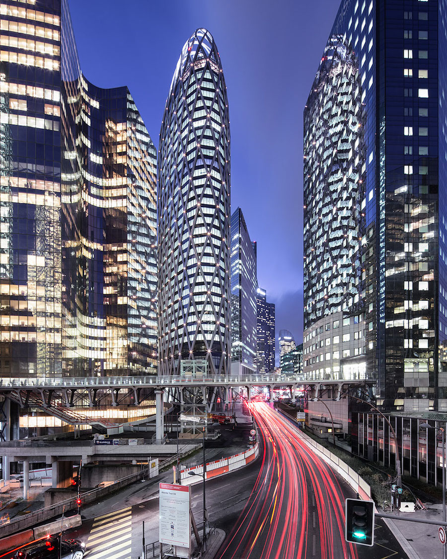 La Défense District in Paris at Night-11